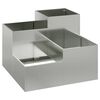vidaXL Vază pentru Grădină Argintiu 100 x 100 x 60 cm Oțel galvanizat
