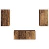 vidaXL Set comodă TV Pe perete 2 pcs Lemn vechi Lemn compozit