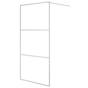 vidaXL Paravan duș walk-in argintiu 100x195 cm sticlă ESG transparentă