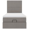 vidaXL Cadru de pat otoman cu saltea Taupe 100x200cm Material