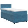 vidaXL Pat boxspring cu saltea Albastru &icirc;nchis 80 x 200 cm Catifea