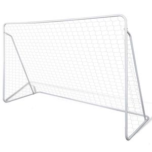 vidaXL Set poartă de fotbal, 240x90x150 cm, plasă și oțel calitativ