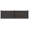 vidaXL Panou de Gardă 2 pcs WPC și Aluminiu Negru