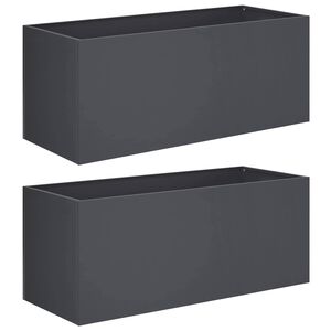 vidaXL Vază pentru Grădină 2 buc. Antracit 100 x 40 x 40 cm