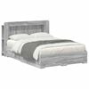 vidaXL Cadru de pat cu depozitare cu headboard Sonoma gri 140 x 200 cm