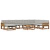 vidaXL Set de canapele de exterior 9 pcs Natural și gri deschis