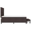 vidaXL Pat cu arcuri cu saltea Maro &icirc;nchis 140 x 200 cm țesătură