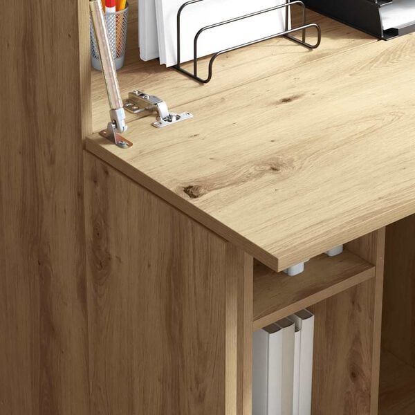 vidaXL Birou Stejar Artizanal 71.5 x 31.5 x 106.5 cm Lemn compozit