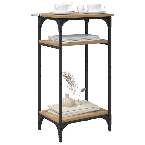 vidaXL Masă laterală Stejar Artizanal 40 x 30 x 75 cm Lemn compozit