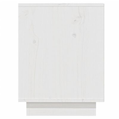 vidaXL Pantofar, alb, 110x34x45 cm, lemn masiv de pin