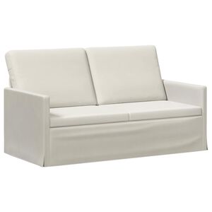 vidaXL Canapea cu 2 locuri Crem 150 x 81 x 82 cm Catifea