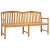 vidaXL Bancă din lemn sculptată manual cu flori 150 x 60 x 90 cm