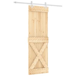 vidaXL Ușă glisantă cu set de feronerie 70x210 cm, lemn masiv de pin
