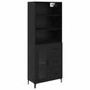 vidaXL Bufet Stejar Negru 69,5 x 34 x 180 cm Lemn prelucrat