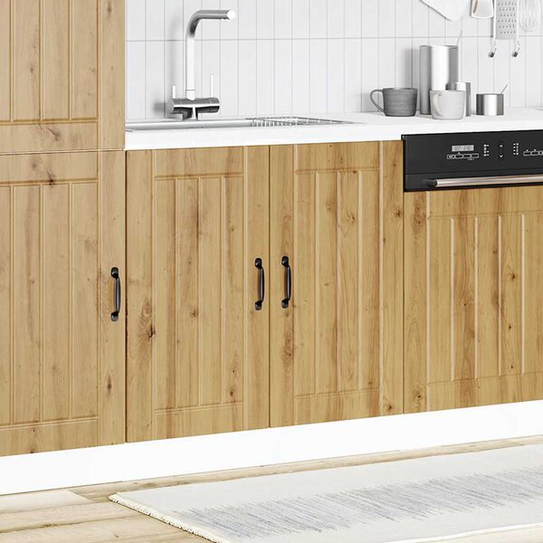 vidaXL Dulap de bază pentru chiuvetă &bdquo;Lucca&rdquo; lemn de stejar artizanal