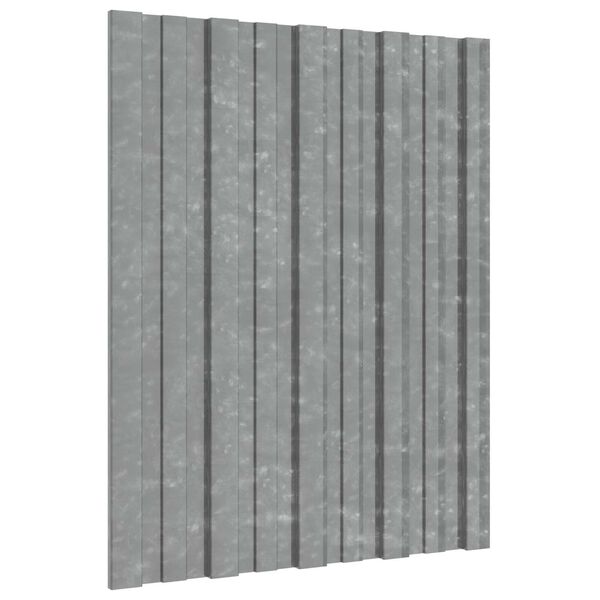 vidaXL Panou de acoperiș 36 pcs Argintiu 60 x 45 cm Oțel galvanizat