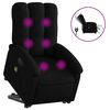 vidaXL Fotoliu electric de masaj rabatabil cu ridicare, negru, textil