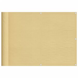 vidaXL Paravan de balcon, nisipiu, 75x300 cm, 100% poliester oxford