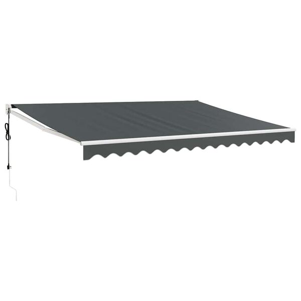 vidaXL Copertină retractabilă automată, antracit, 4x3 m