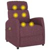 vidaXL Fotoliu electric de masaj, violet, material textil