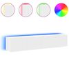 vidaXL Comode TV de perete cu lumini LED, 2 buc., alb, 80x35x31 cm