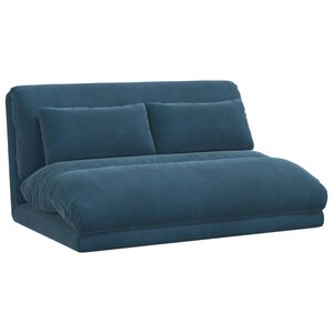 vidaXL Fotoliu reglabil albastru Catifea
