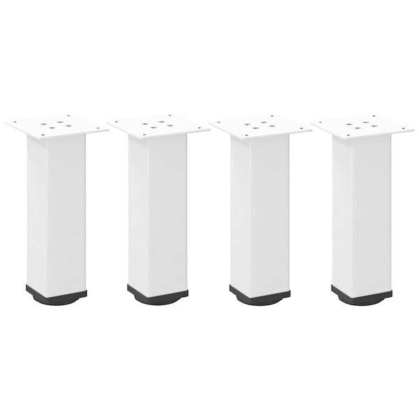 vidaXL Picioare pentru măsuță de cafea, 4 buc., alb, 30-32 cm, oțel
