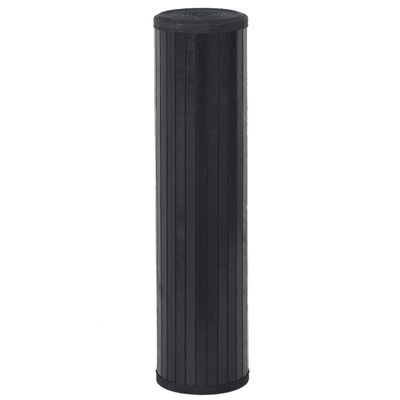 vidaXL Covor dreptunghiular, negru, 80x100 cm, bambus
