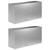 vidaXL Vază pentru Grădină 2 buc. Argintiu 100 x 20 x 49 cm