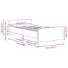 vidaXL Cadru de pat fără saltea Stejar negru 75x190 cm Lemn prelucrat