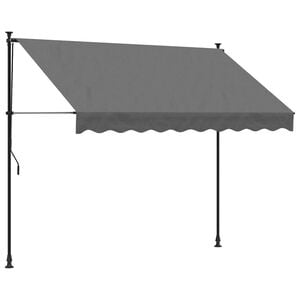 vidaXL Copertină retractabilă, antracit, 250x150 cm, țesătură și oțel