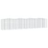 vidaXL Strat &icirc;nălțat cu gabion arcuit, 400x50x100 cm, fier galvanizat