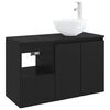 vidaXL Set de mobilier pentru baie 2 buc. Negru Lemn prelucrat