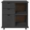vidaXL Cabinet mobil Gri 63,5 x 39 x 65,5 cm Lemn de pin masiv