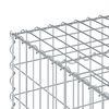 vidaXL Pat ridicat din gabion Argintiu 100 x 100 x 40 cm