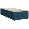 vidaXL Pat box spring cu saltea, albastru, 100x200 cm, catifea