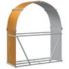vidaXL Suport de bușteni, aspect de lemn, 120x45x140 cm, oțel galvanizat