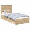 vidaXL Pat cu storage Stejar Sonoma 75 x 190 cm Lemn prelucrat