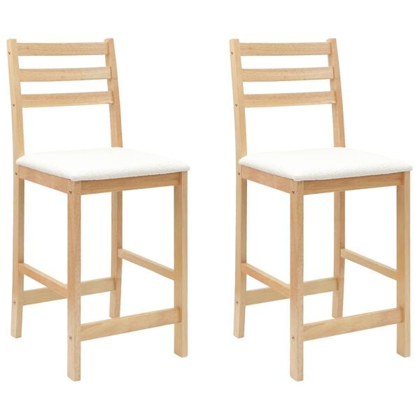 vidaXL Scaune de dining 2 pcs natural 40 x 47,5 x 99,5 cm
