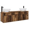 vidaXL Set dulap baie 3 buc. Lemn vechi 49 x 44,5 x 66,5 cm