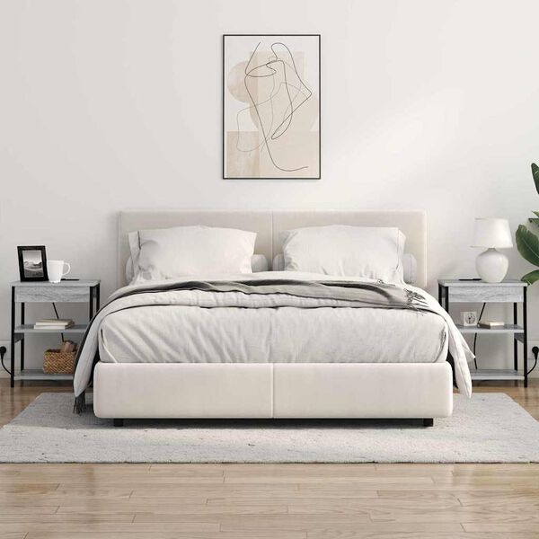 vidaXL Dulap de noapte Gri Sonoma 41 x 31 x 51 cm Lemn compozit