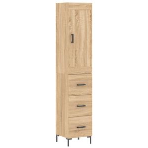 vidaXL Dulap &icirc;nalt, stejar sonoma, 34,5x34x180 cm, lemn prelucrat