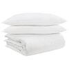 vidaXL Set de Pături cu pernă 3 pcs Alb Pene de rață