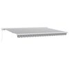 vidaXL Copertină retractabilă antracit/alb, 4,5x3 m, textil/aluminiu