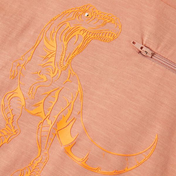 Tricou copii cu mâneci scurte portocaliu deschis 92