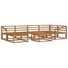 vidaXL Set de canapele de exterior 7 pcs natural Lemn Solid de Acacia