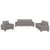vidaXL Set de canapele, 3 piese, gri taupe, textil