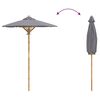 vidaXL Parasol de Grădină Gri &icirc;nchis &Oslash; 270 x 260 cm Bambus