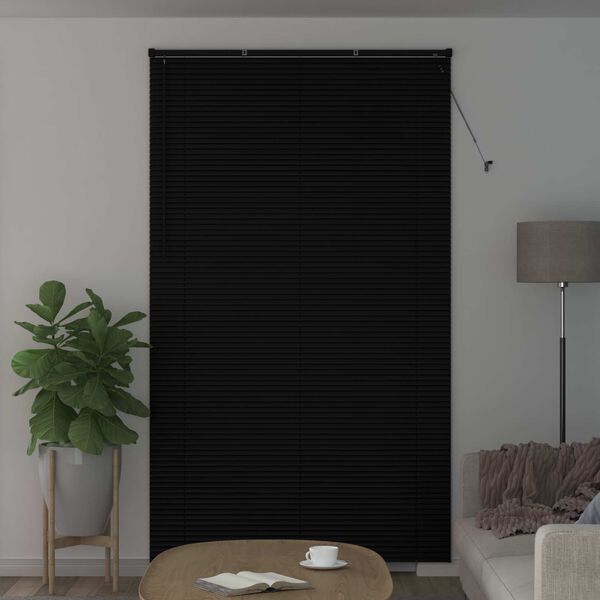 vidaXL Jaluzea venetiană Manual Ajustabil Negru 213 x 140 cm PVC