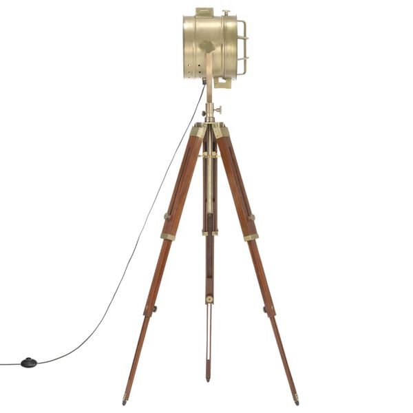 vidaXL Lampă de podea trepied, 165 cm, lemn masiv de mango